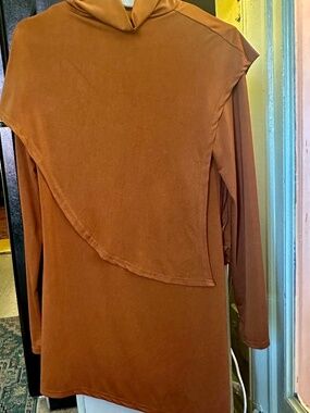 Rust colored long asymetrical tunic